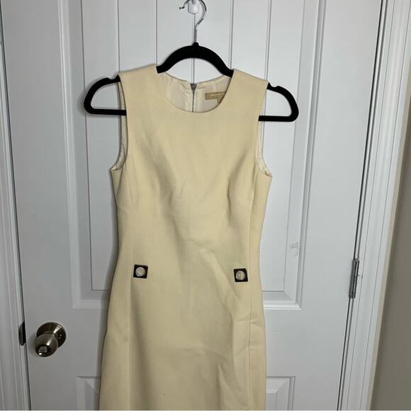 Michael Kors Collection Italy sheath dress 2 minimalist yellow butter quiet - Picture 7 of 10